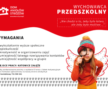 Wychowawca Przedszkolny poszukiwany!